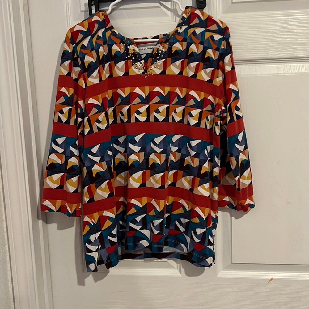 Alfred Dunner Medium multicolor 3/4 sleeve top